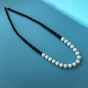 Chic Two-Tone Beaded Necklace